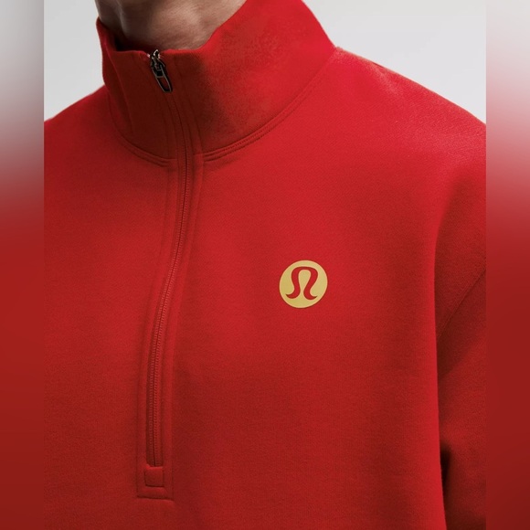 🆕🧧 Lululemon Lunar New Year Steady State Half Zip - Dark Red Gold - Picture 3 of 3